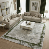 Covor Milano Kenar, Crem/Verde, Living, Dormitor, Modern