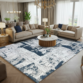 Covor Milano Picaso, Crem/Albastru, Living, Dormitor, Modern