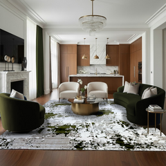 Covor Milano Galaxy, Crem/Verde, Living, Dormitor, Modern