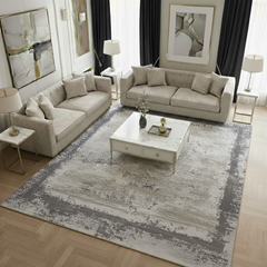 Covor Milano Kenar, Crem/Gri Antracit, Living, Dormitor, Modern