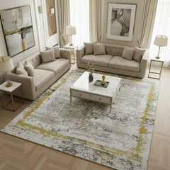 Covor Milano Kenar, Crem/Gold, Living, Dormitor, Modern