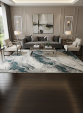 Covor Volga,Turcuaz,Living,Dormitor Modern-8443A