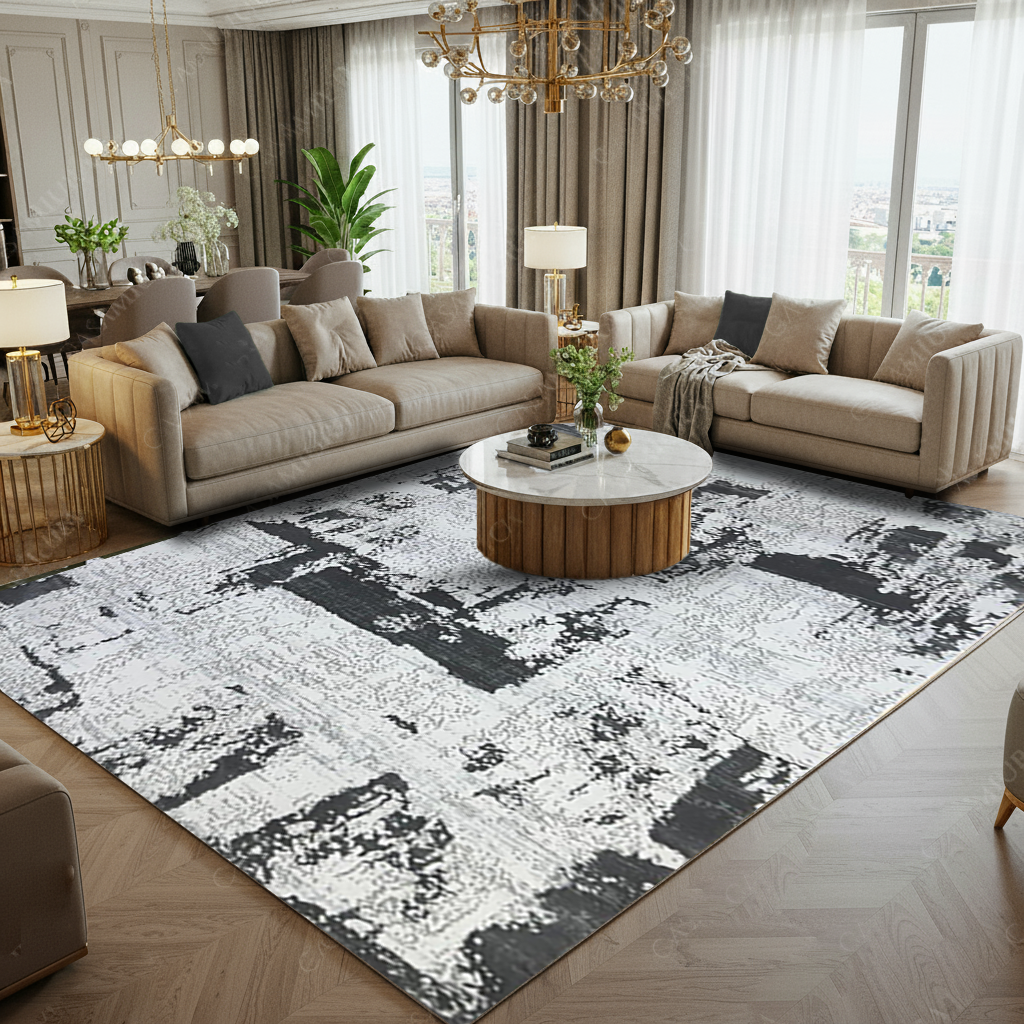 Covor Milano Picaso, Crem/Gri, Living, Dormitor, Modern