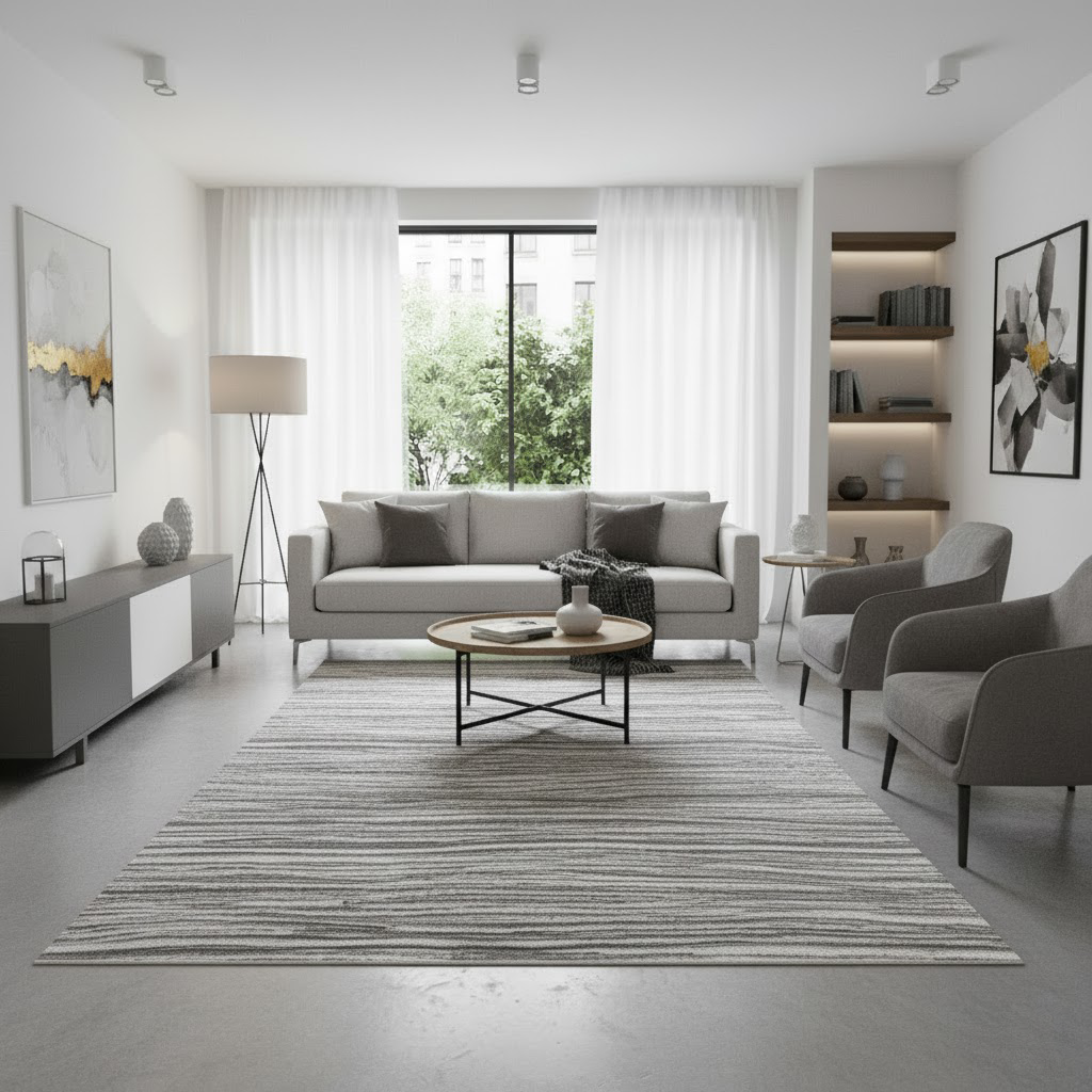 Covor Monaco, Gri, Living, Dormitor, Modern - LZ204