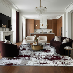 Covor Milano Galaxy, Crem/Visiniu, Living, Dormitor, Modern