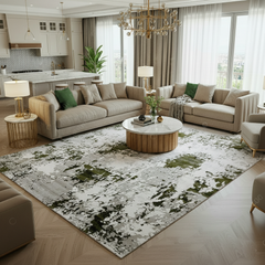 Covor Milano Galaxy, Crem/Verde, Living, Dormitor, Modern