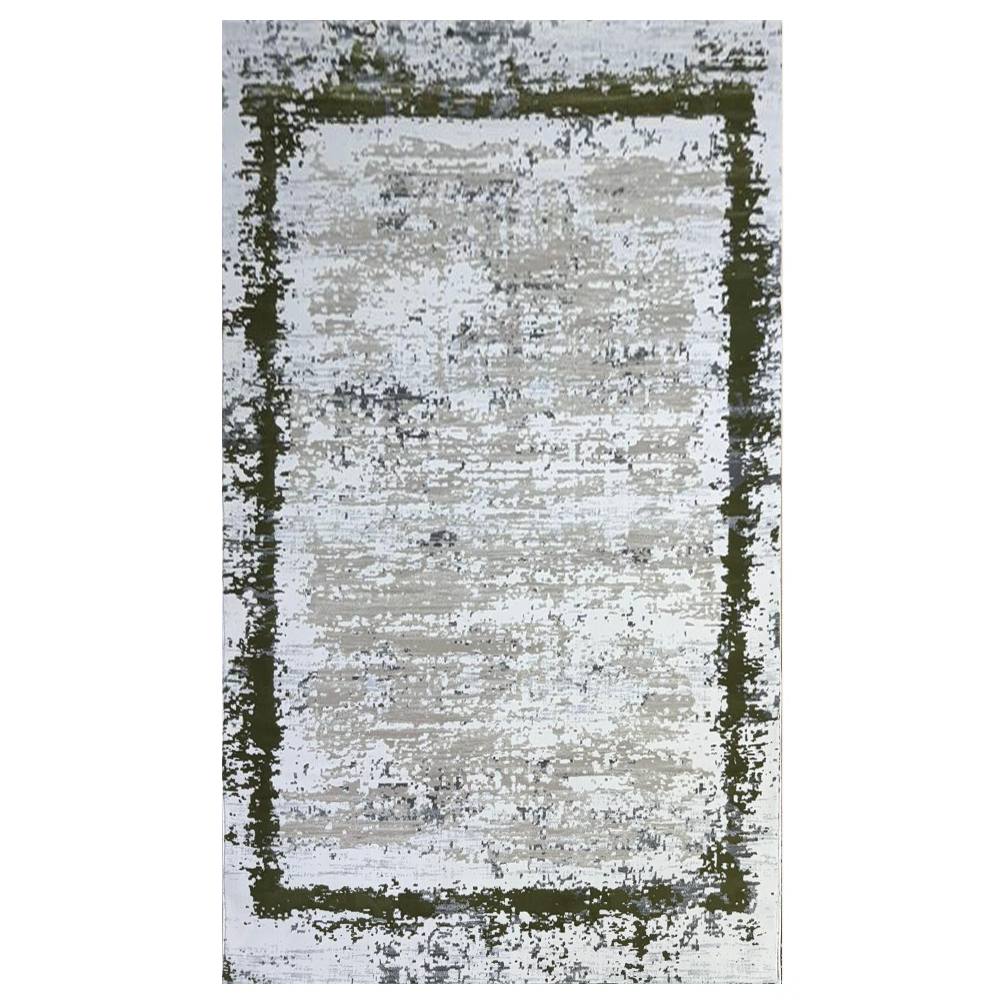Covor Milano Kenar, Crem/Verde, Living, Dormitor, Modern