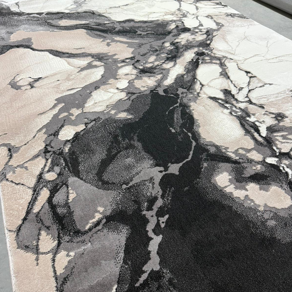 Covor Elisa, Bej/Antracit, Living, Dormitor, Modern - A112A