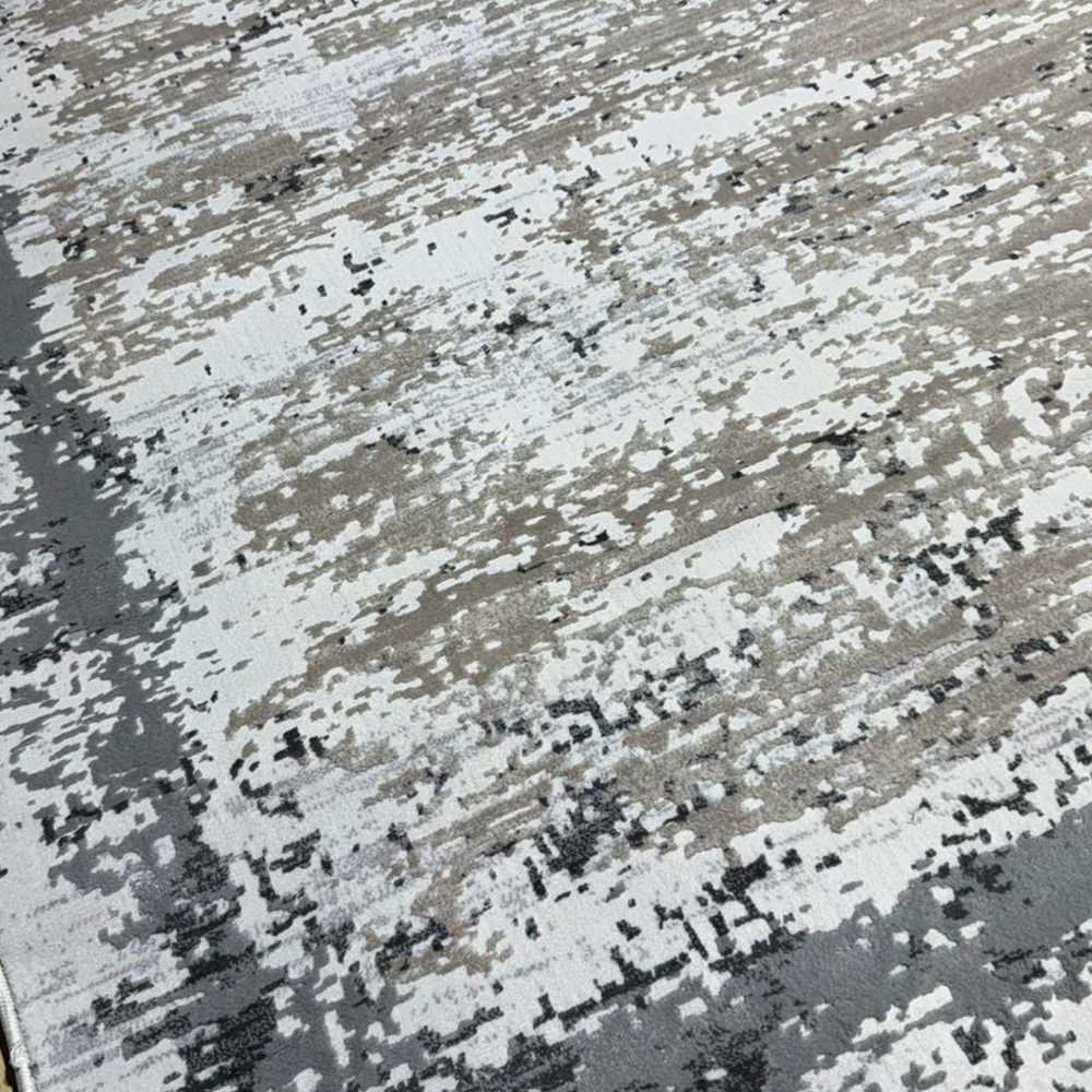 Covor Milano Kenar, Crem/Gri Antracit, Living, Dormitor, Modern