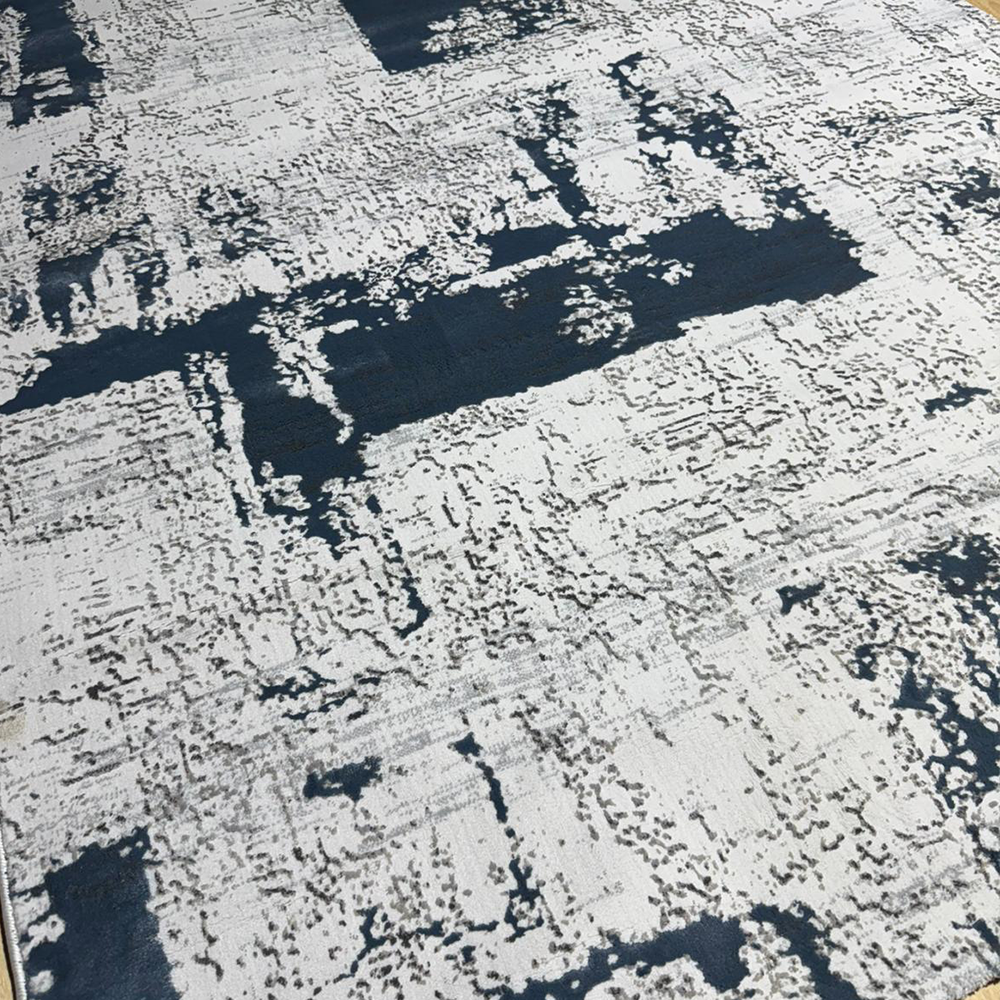 Covor Milano Picaso, Crem/Albastru, Living, Dormitor, Modern