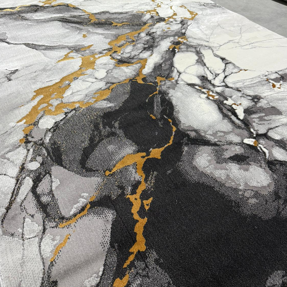 Covor Elisa, Gold/Gri, Living, Dormitor, Modern - A112B