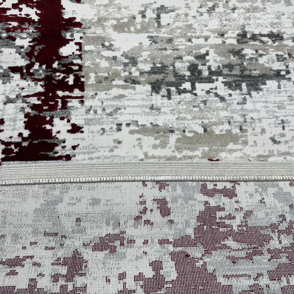 Covor Milano Kenar, Crem/Bordo, Living, Dormitor, Modern