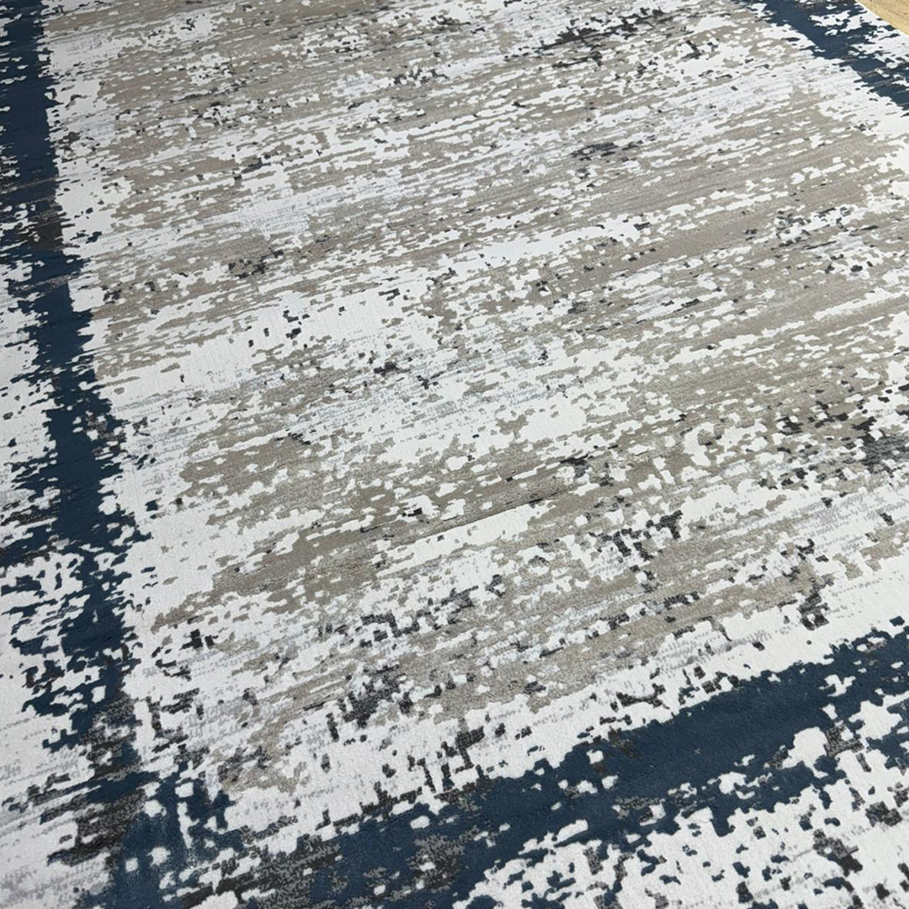 Covor Milano Kenar, Crem/Albastru, Living, Dormitor, Modern