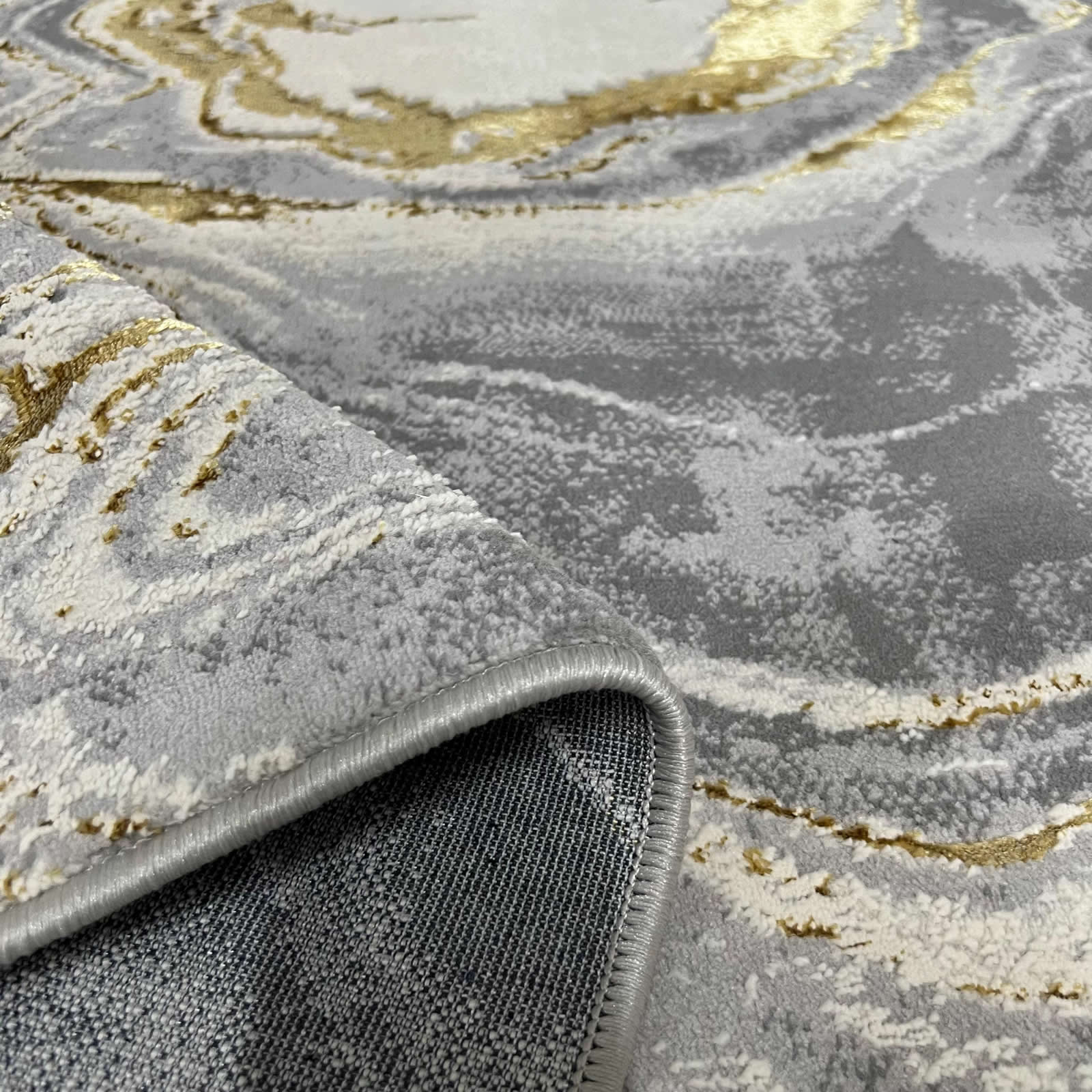 Covor Buse Galaxy, Galben Gold, Living, Dormitor, Modern