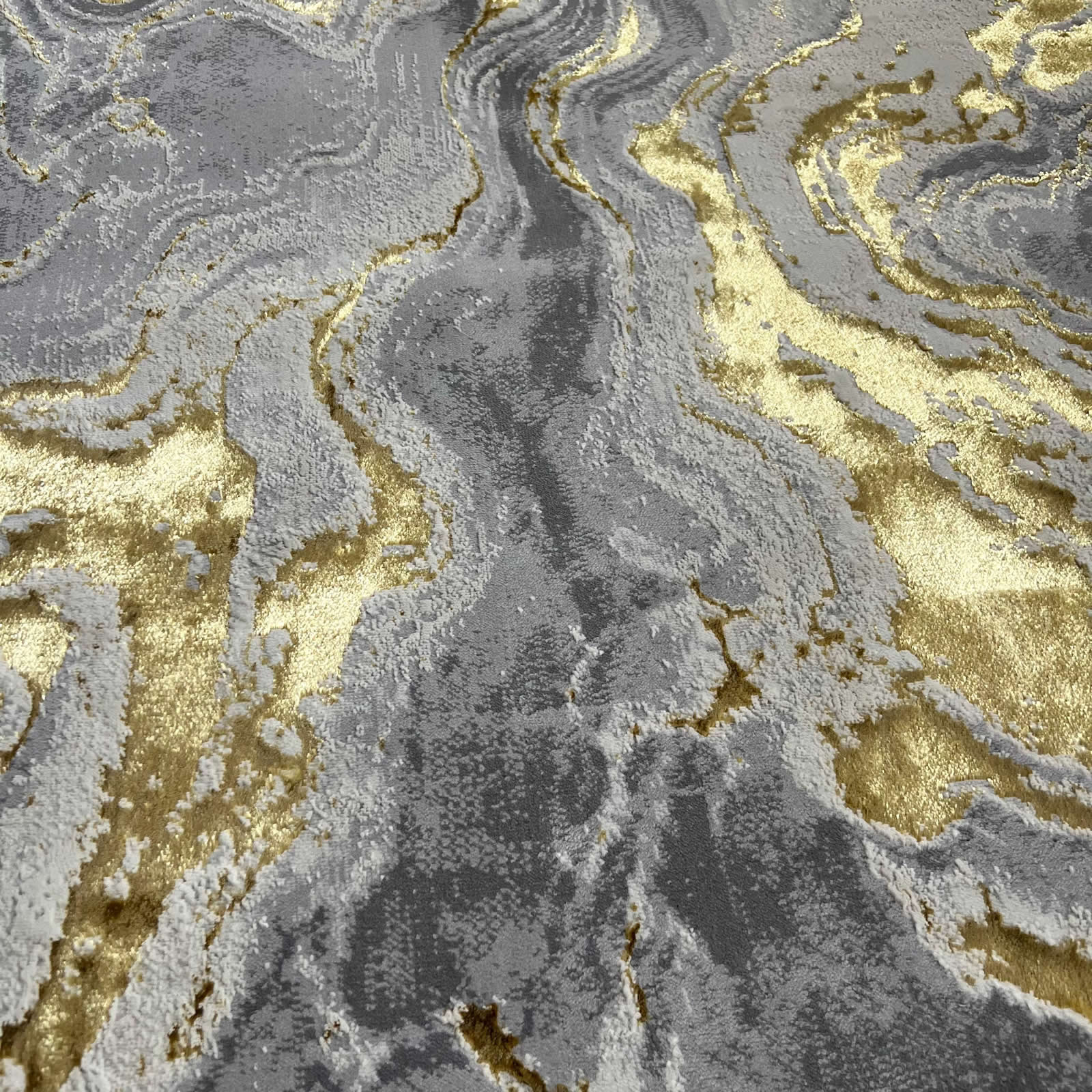 Covor Buse Galaxy, Galben Gold, Living, Dormitor, Modern