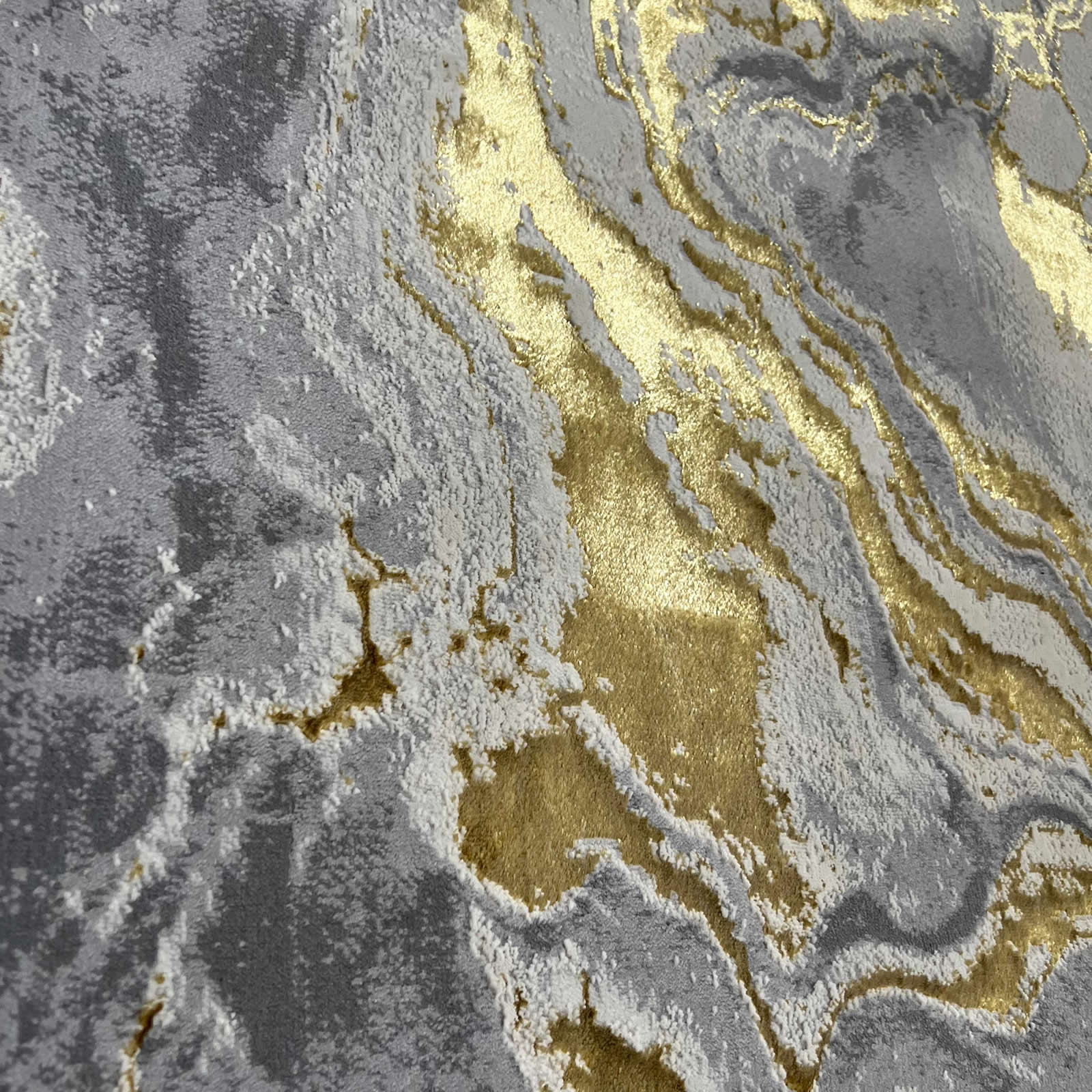 Covor Buse Galaxy, Galben Gold, Living, Dormitor, Modern