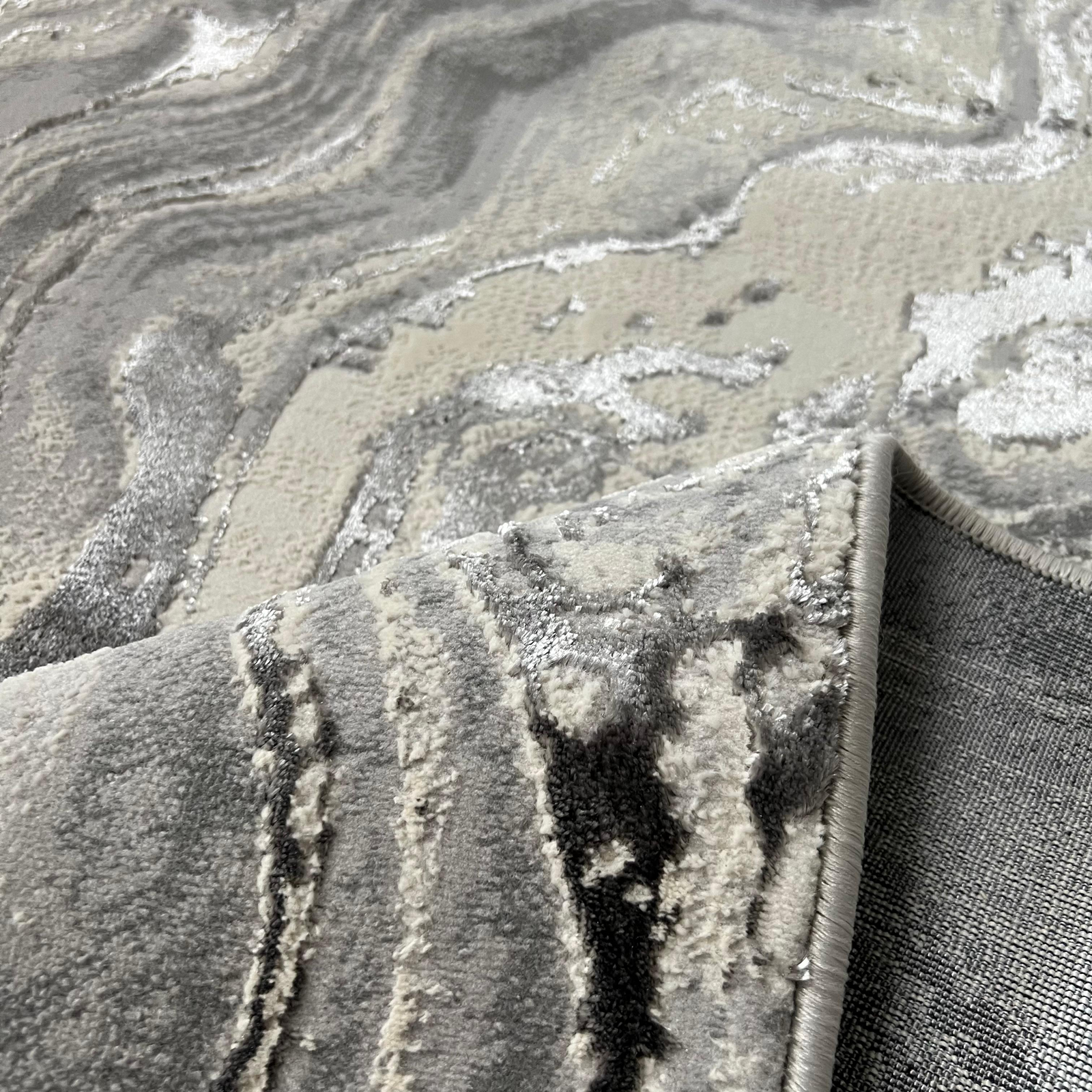 Covor Buse Galaxy, Gri, Living, Dormitor, Modern