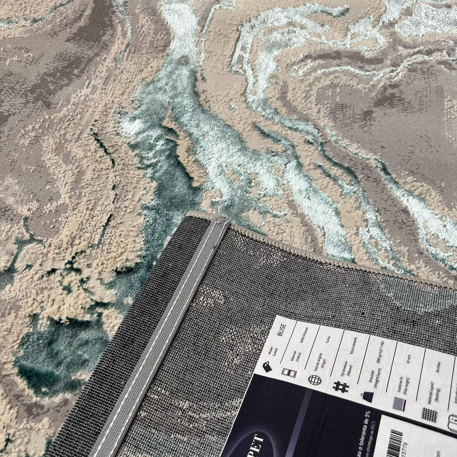 Covor Buse Galaxy, Turcoaz, Living, Dormitor, Modern