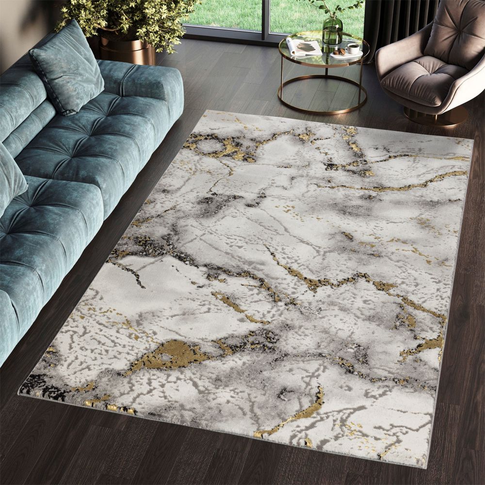 Covor CORFU,WHITE V.GOLD  ,Living, Dormitor, Modern -T160A