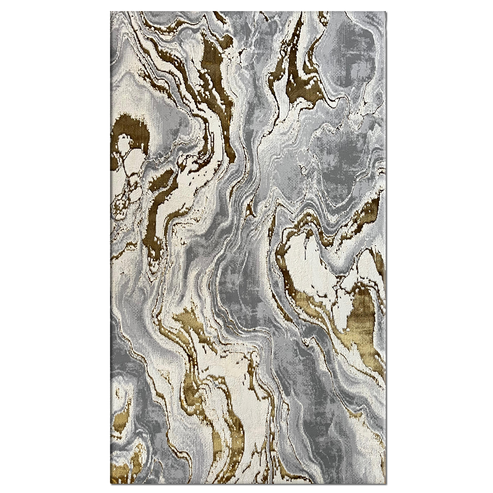 Covor Buse Galaxy, Galben Gold, Living, Dormitor, Modern