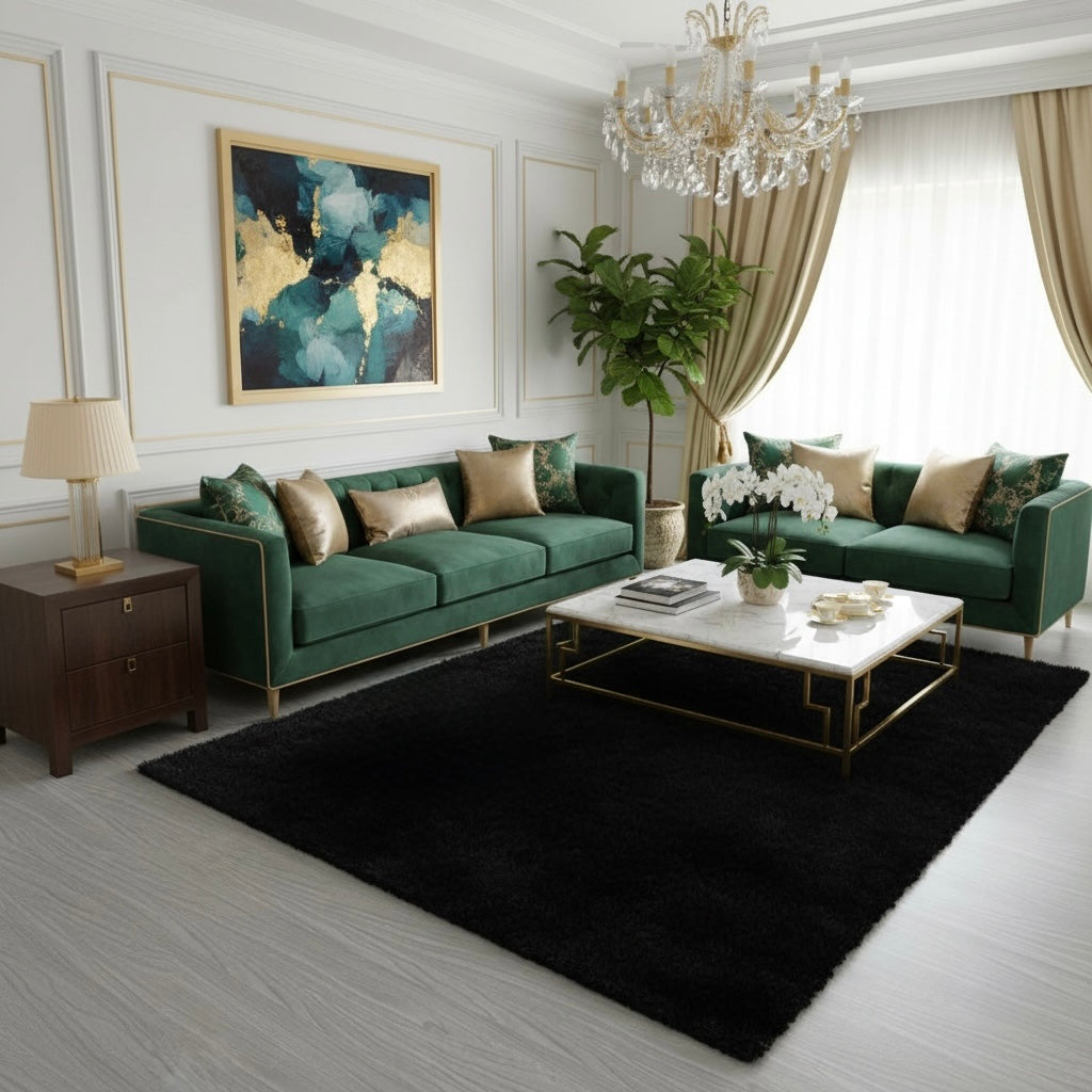 COVOR RABBIT,PUFOS BLACK ,Living, Dormitor, Modern