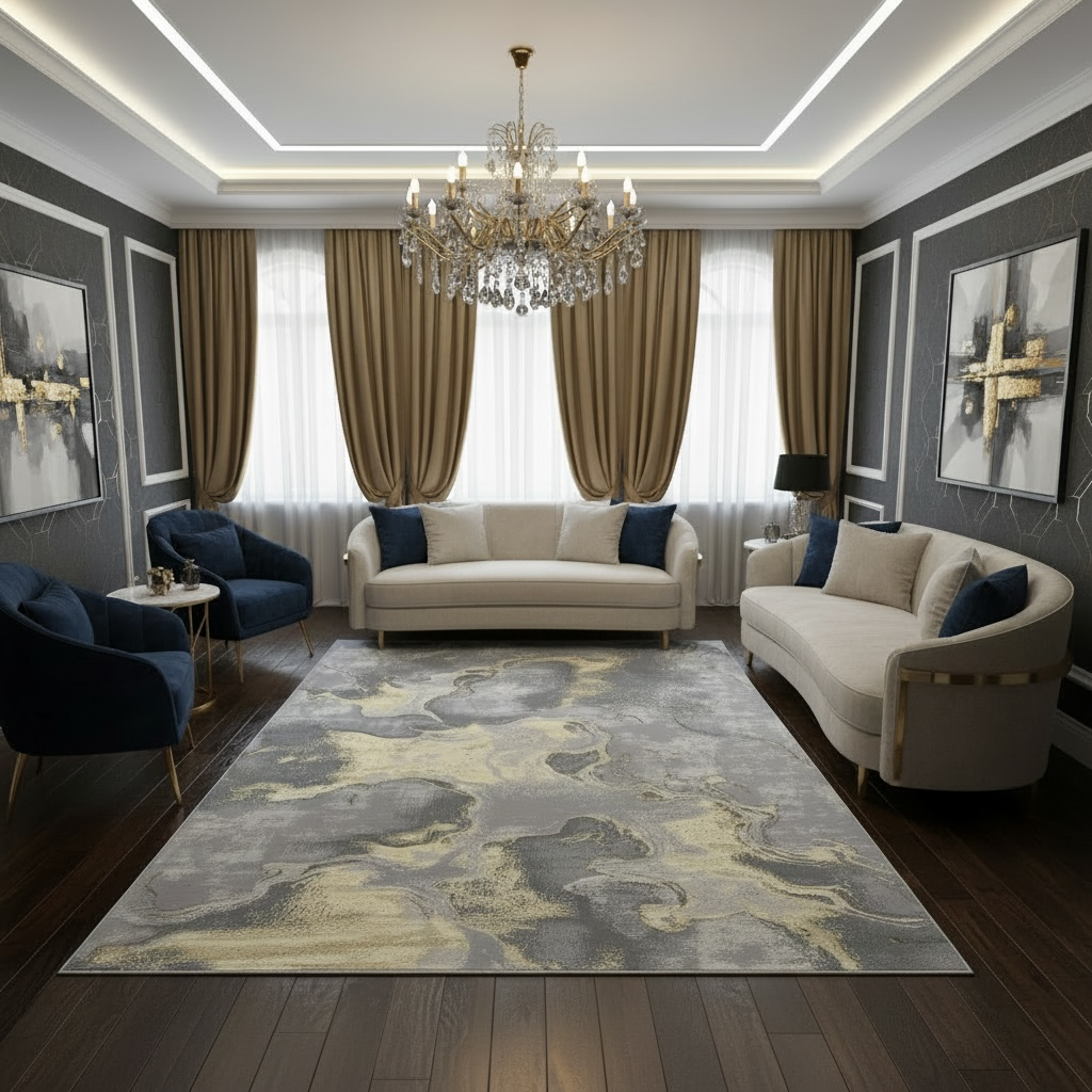 COVOR ZAFİRA 9785A GOLD POLY  ,Living, Dormitor, Modern