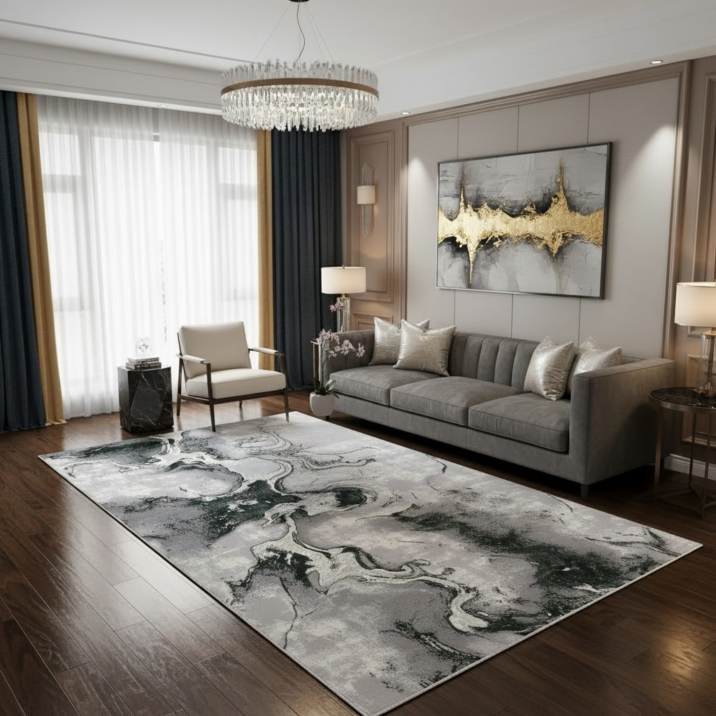 COVOR ZAFIRA 9785A GREEN GREEN ,Living, Dormitor, Modern